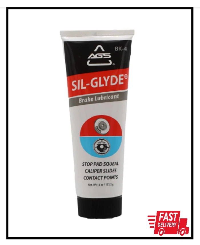 AGS Sil-Glyde 4oz Tube Silicone Based Brake Assembly Lubricant for Eliminating D