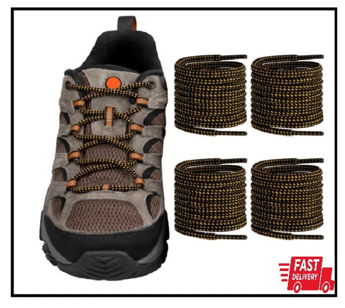 2Pairs Shoelaces for Merrell Replacement Round Laces Moab Hiking Boots Shoes