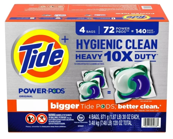 Tide Hygienic Clean Power PODS Laundry Detergent Pacs, Original, 72 Count