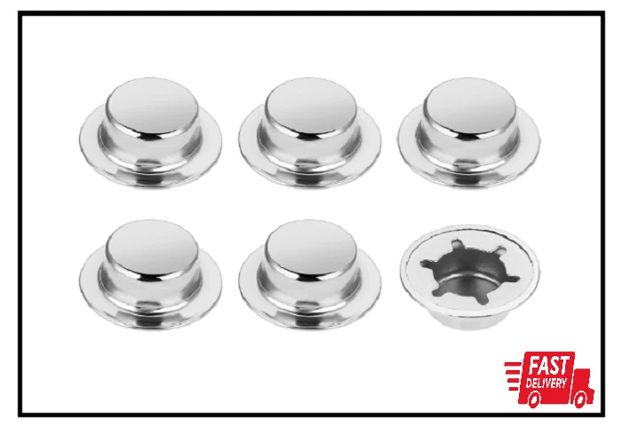 1/2 Push Nut Axle Cap, 6 Pack Push on Pushnut Cap Spring Steel Permanent Washer