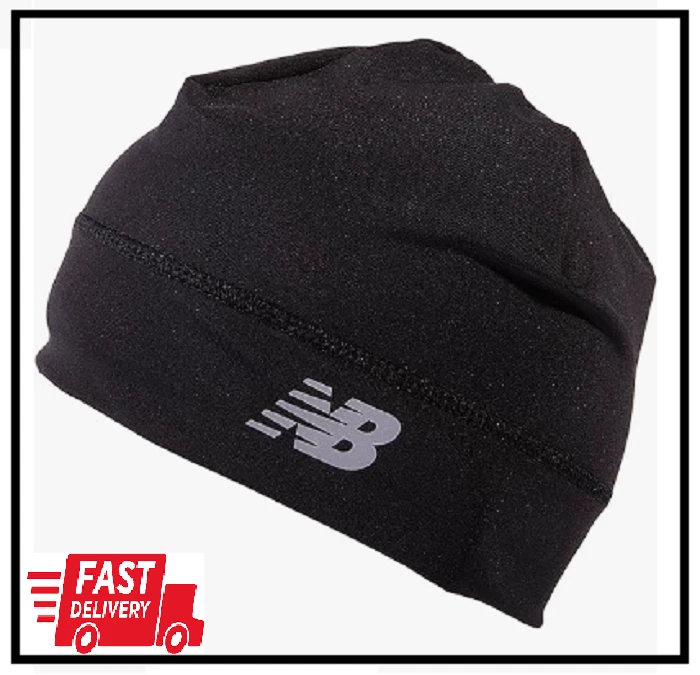 New Balance Lightweight Running/Athletic Skullcap Hat Beanie Cap Black