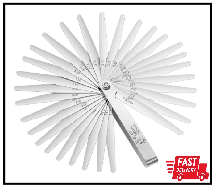 32 Blades Steel Feeler Gauge Tapered Feeler Gauge Set Stainless Steel Dual Marke