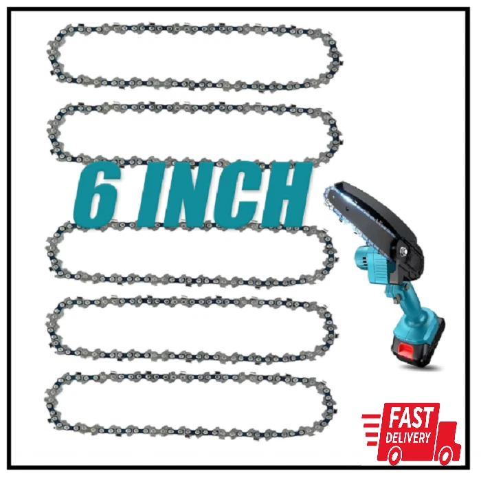 6 Inch Chainsaw Chain, 5 Pieces Replacement Chains for All 6-Inch Cordless Elect