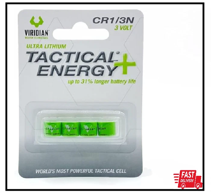 Viridian CR1/3N 3V Lithium Battery Tactical Energy Plus , 3 Volt Pack of 4, New